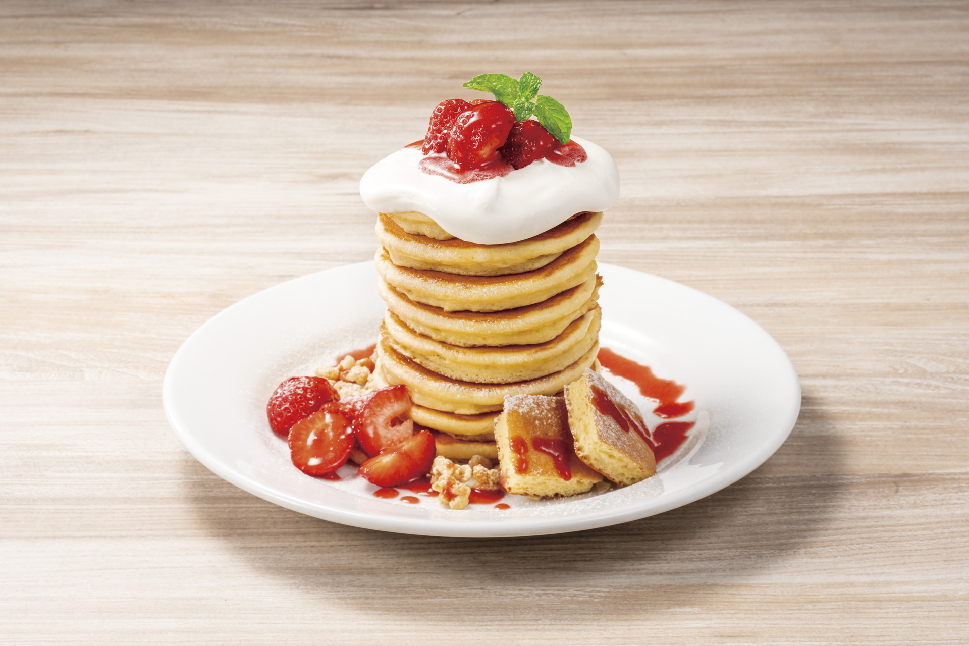 あまおうのタワーパンケーキ（1969円）