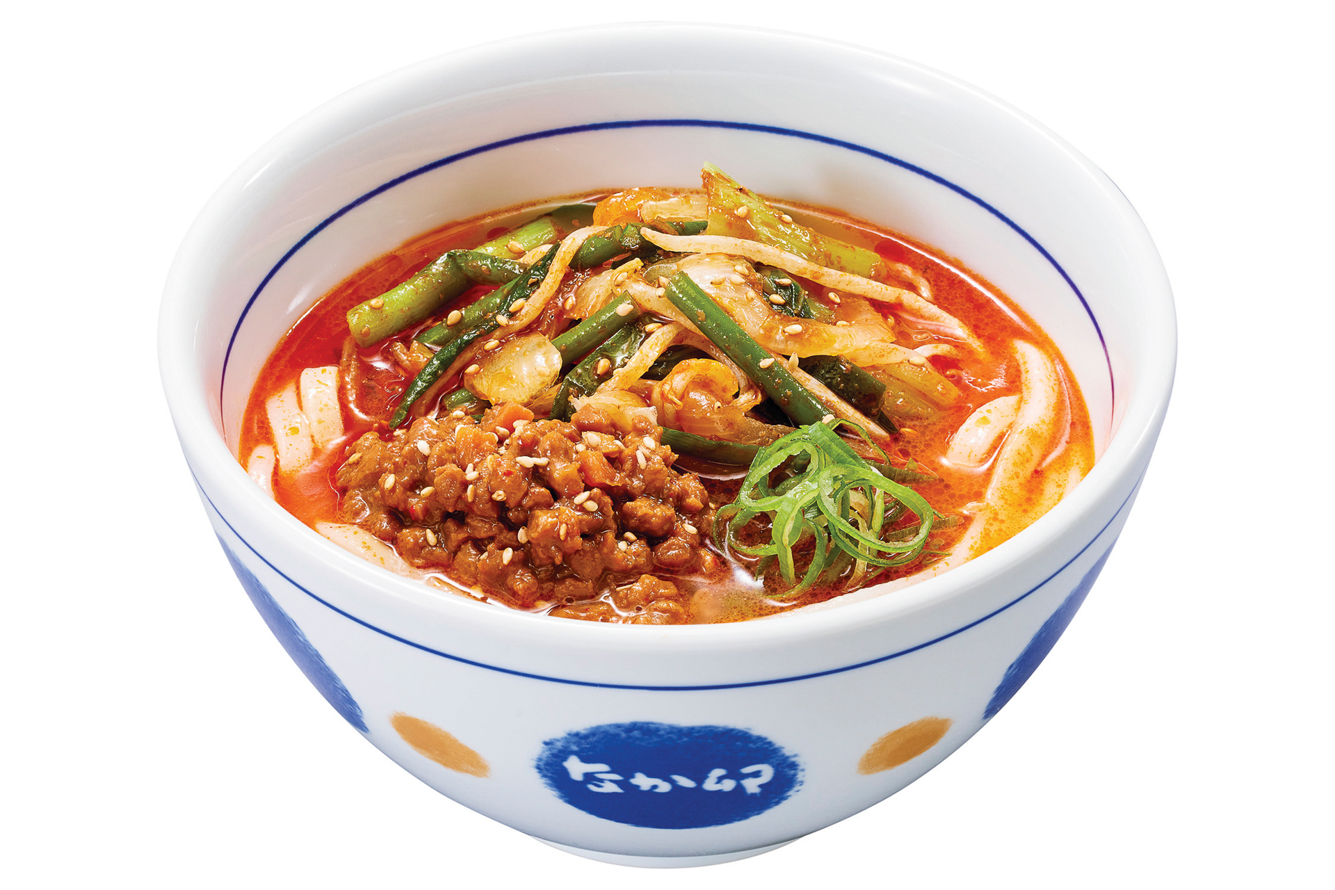 なか卯「たっぷり野菜の担々うどん」（小 550円、並 690円、大 790円）