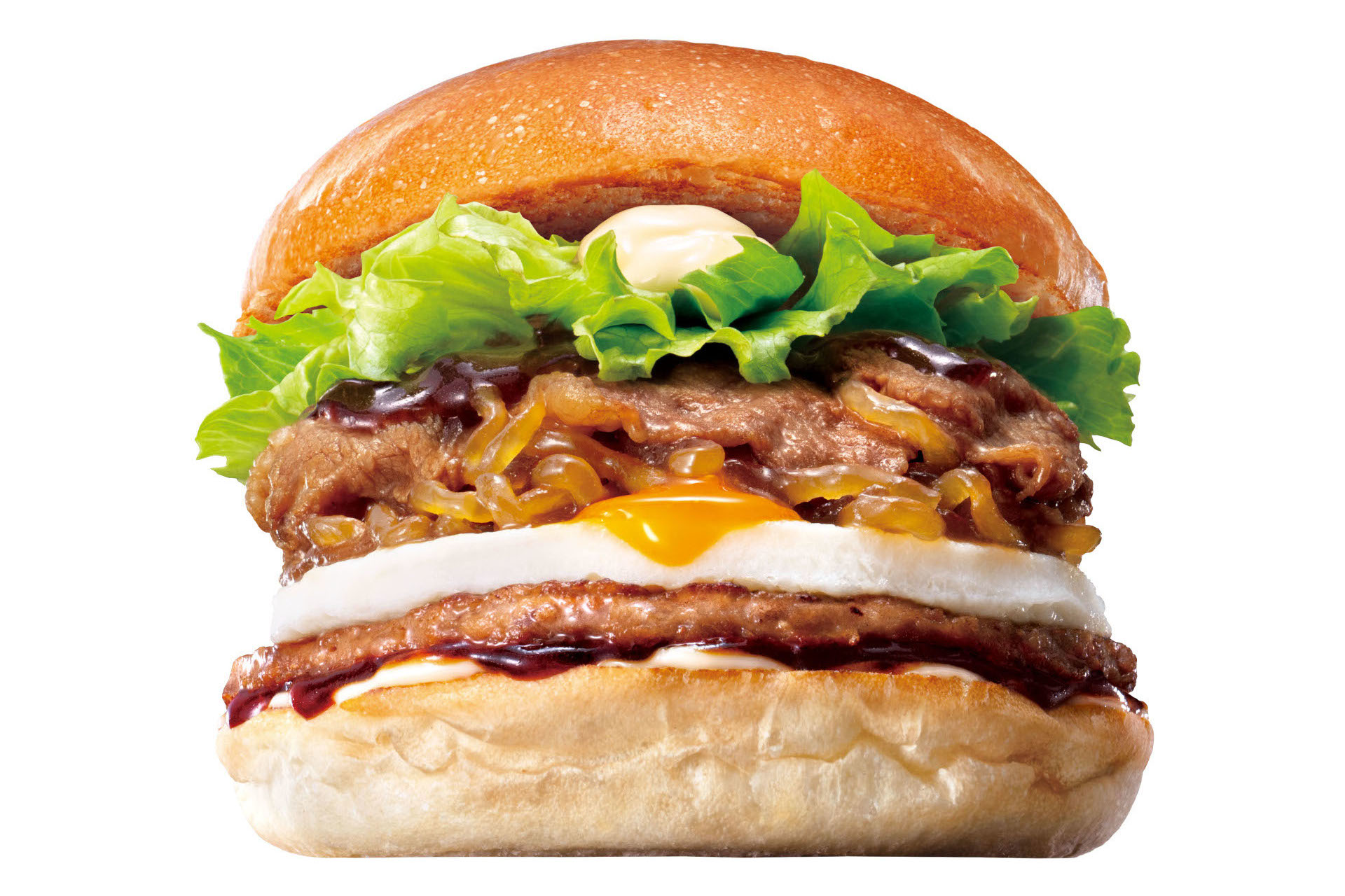 ロッテリア「とろたま牛すき焼きバーガー」（620円）