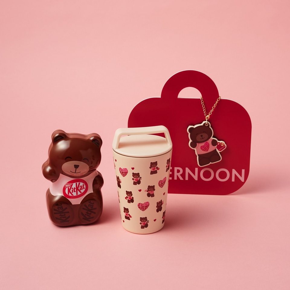 Afternoon Tea×キットカット ハートフルベアー、ポーチ/タンブラー