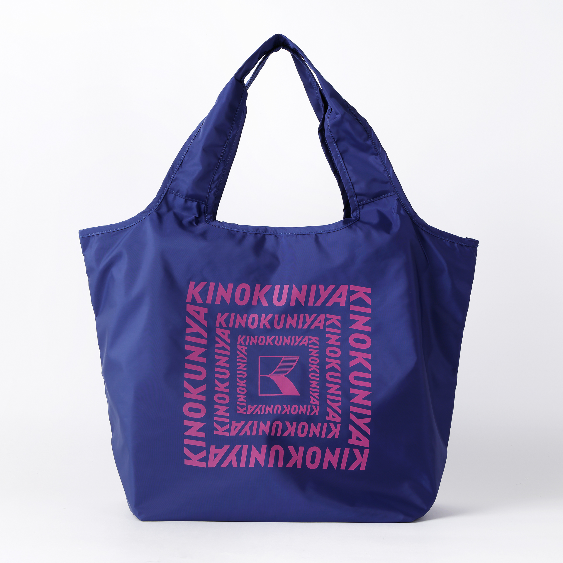 「紀ノ国屋 まとまる保冷バッグ」（ネイビー×ピンク）