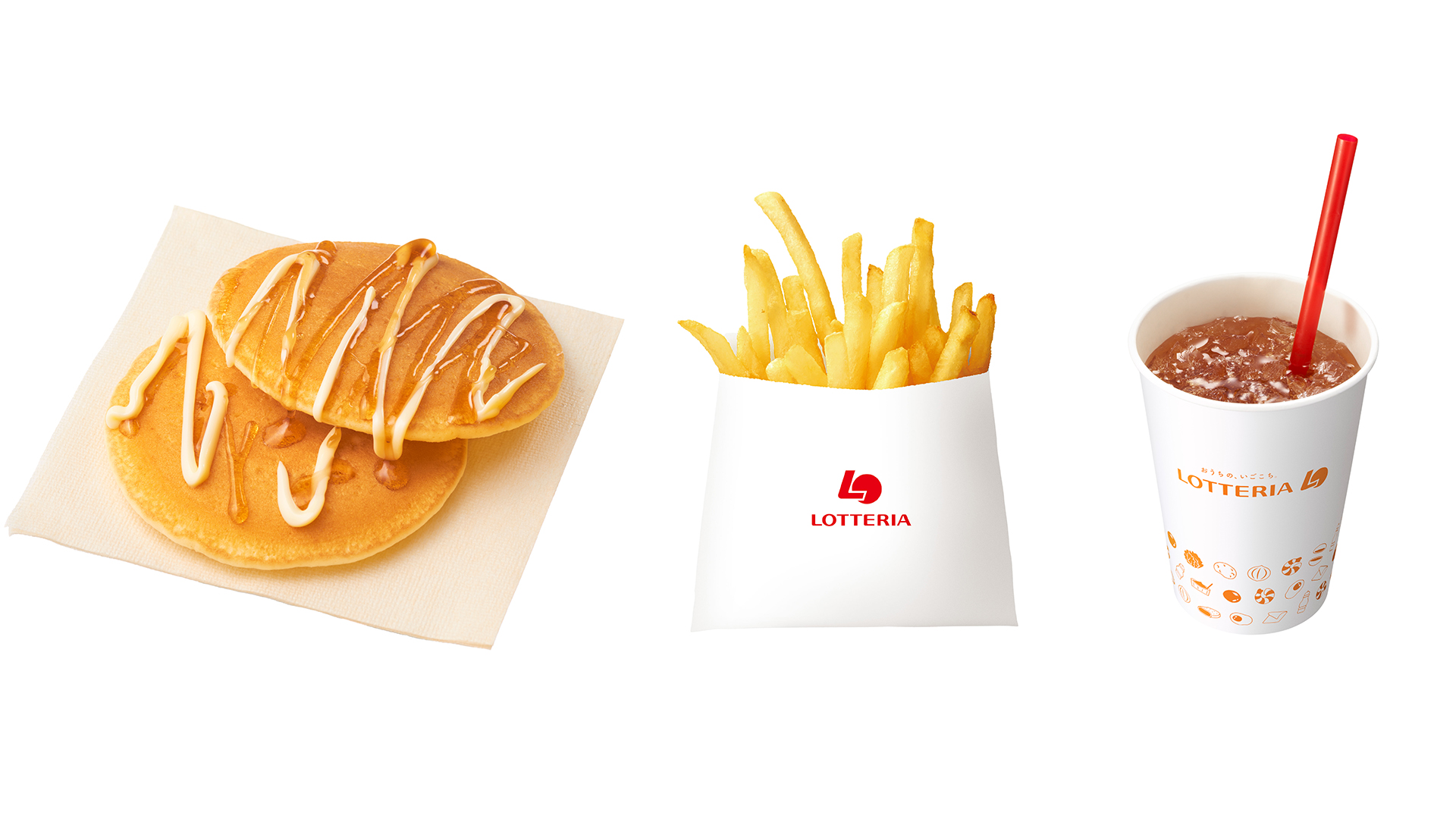 「D.おてがるパンケーキセット」（490円）