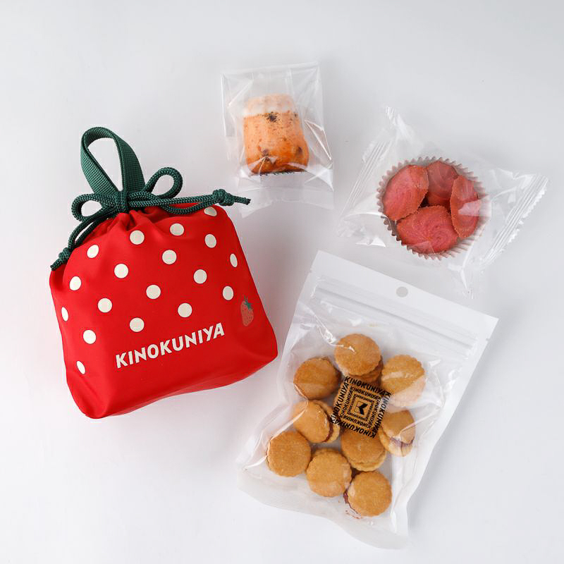 紀ノ国屋 いちごスイーツバッグ（レッド）