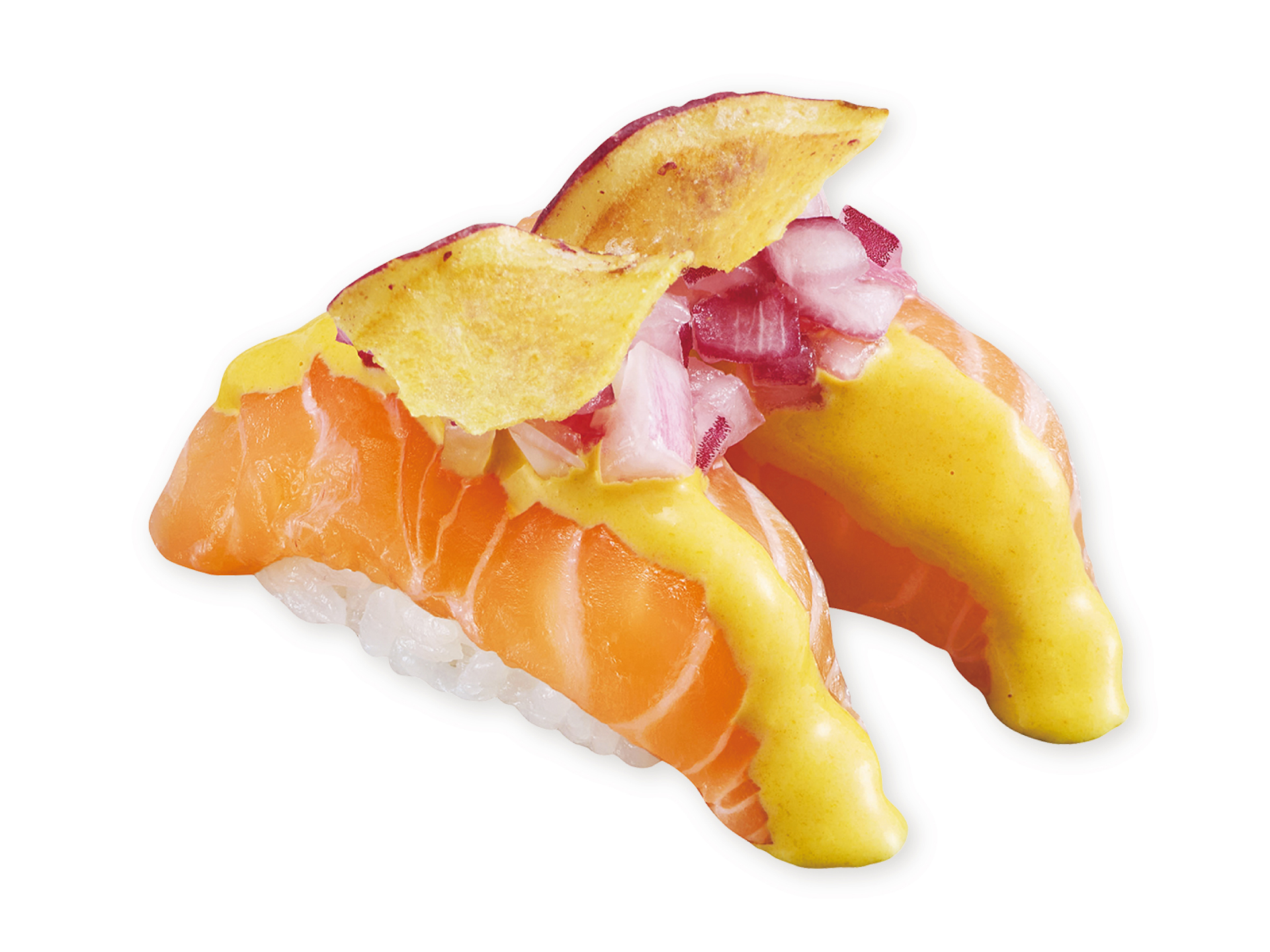 「サーモン アヒ・アマリージョソース」（330円）