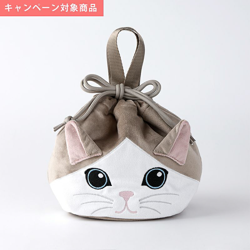 紀ノ国屋、ハチワレ/三毛猫/白猫/黒猫から選べる“保冷巾着バッグ”発売