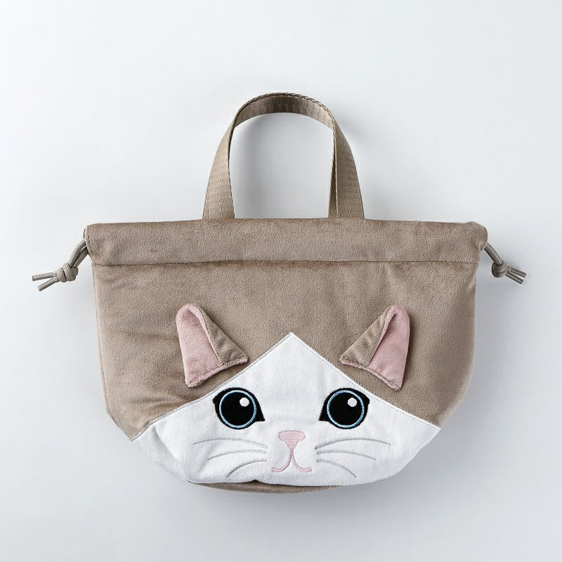 紀ノ国屋、ハチワレ/三毛猫/白猫/黒猫から選べる“保冷巾着バッグ”発売