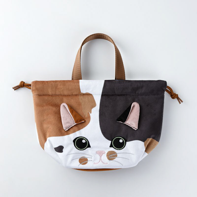 紀ノ国屋、ハチワレ/三毛猫/白猫/黒猫から選べる“保冷巾着バッグ”発売