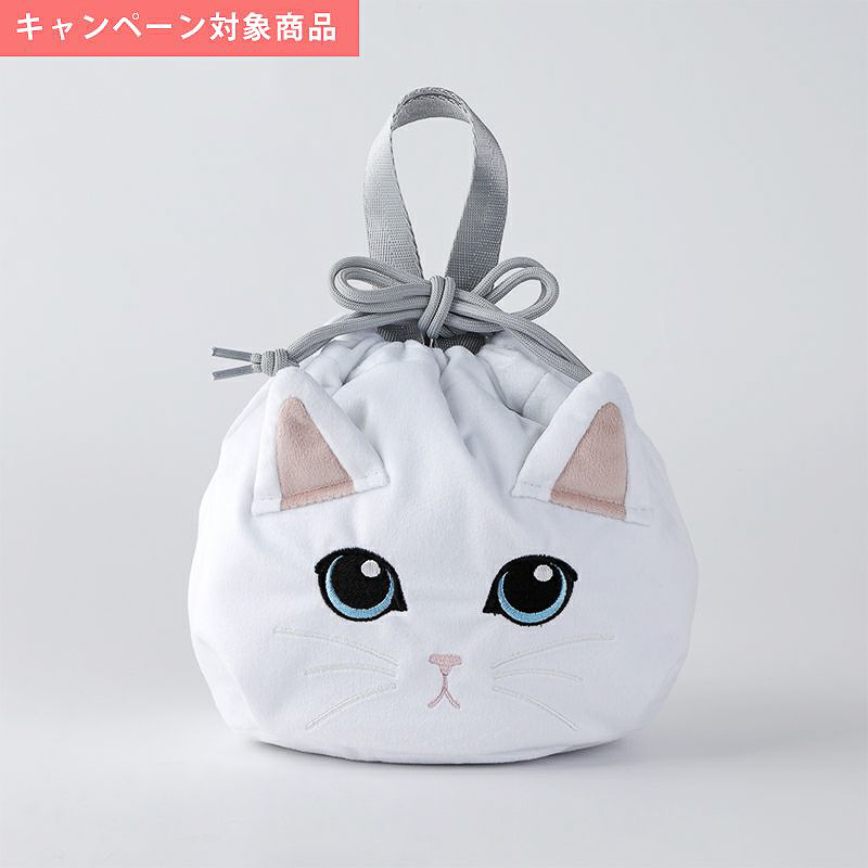 紀ノ国屋、ハチワレ/三毛猫/白猫/黒猫から選べる“保冷巾着バッグ”発売