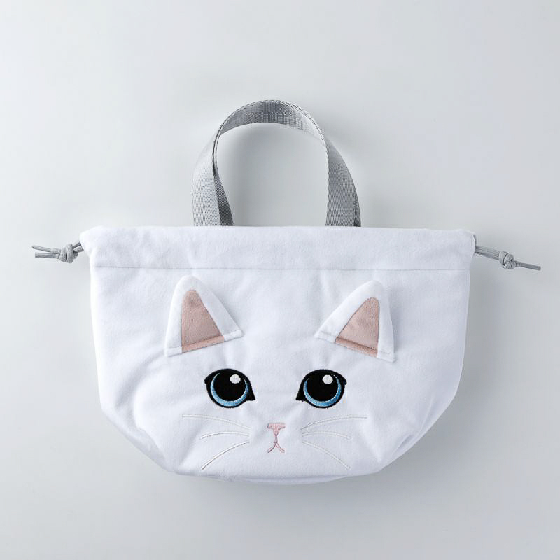 紀ノ国屋 保冷巾着 白猫