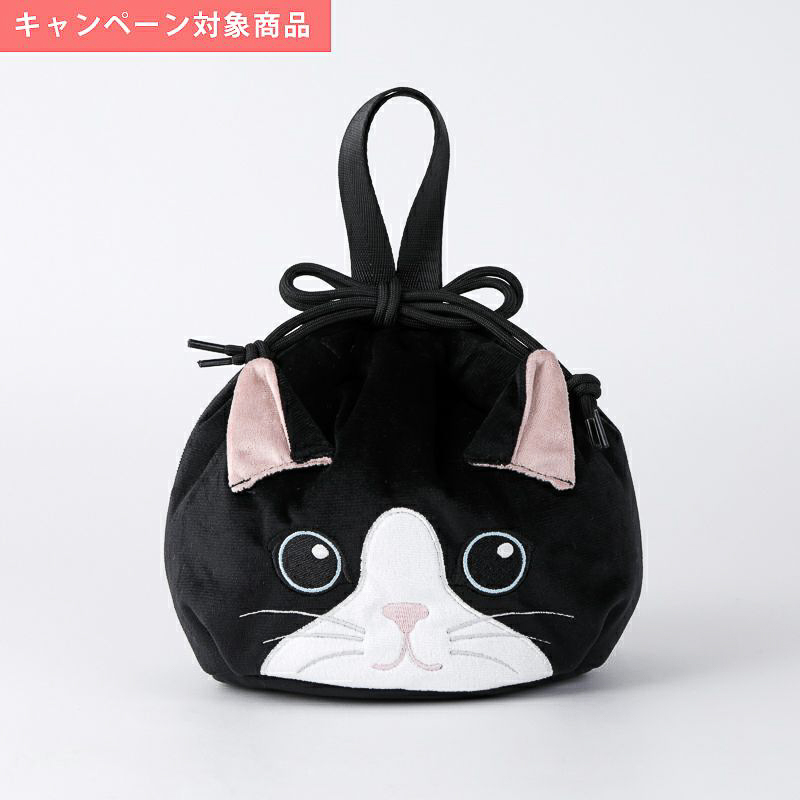 紀ノ国屋 保冷巾着 黒猫