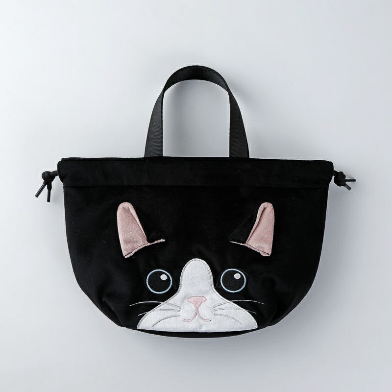 紀ノ国屋、ハチワレ/三毛猫/白猫/黒猫から選べる“保冷巾着バッグ”発売