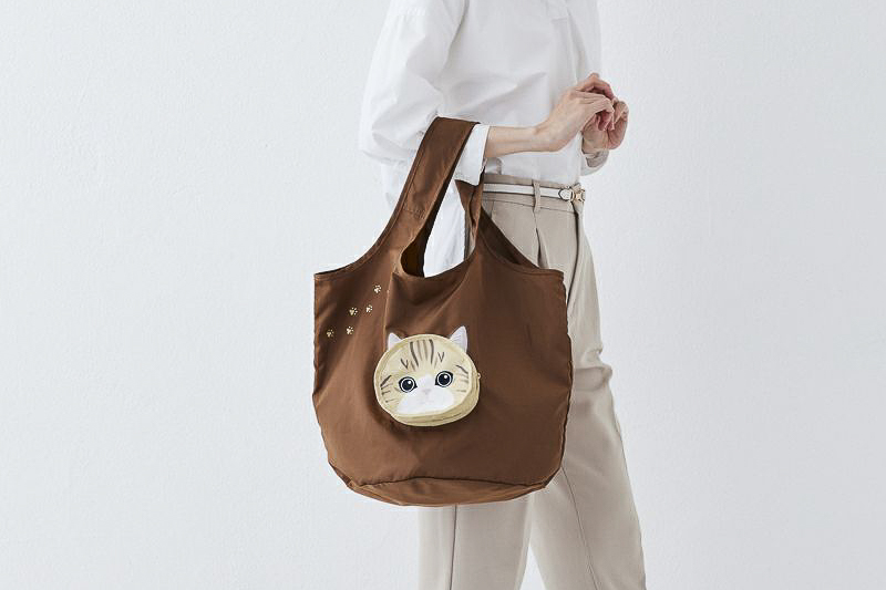 紀ノ国屋 コンパクトバッグ 茶トラ