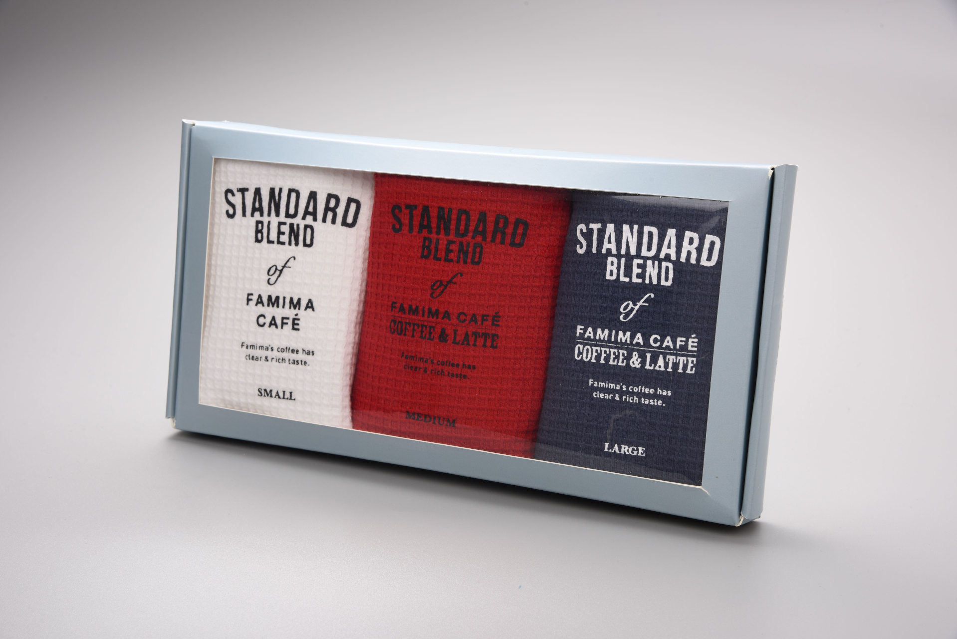 Sサイズ（左）、Mサイズ（中）、Lサイズ（右）