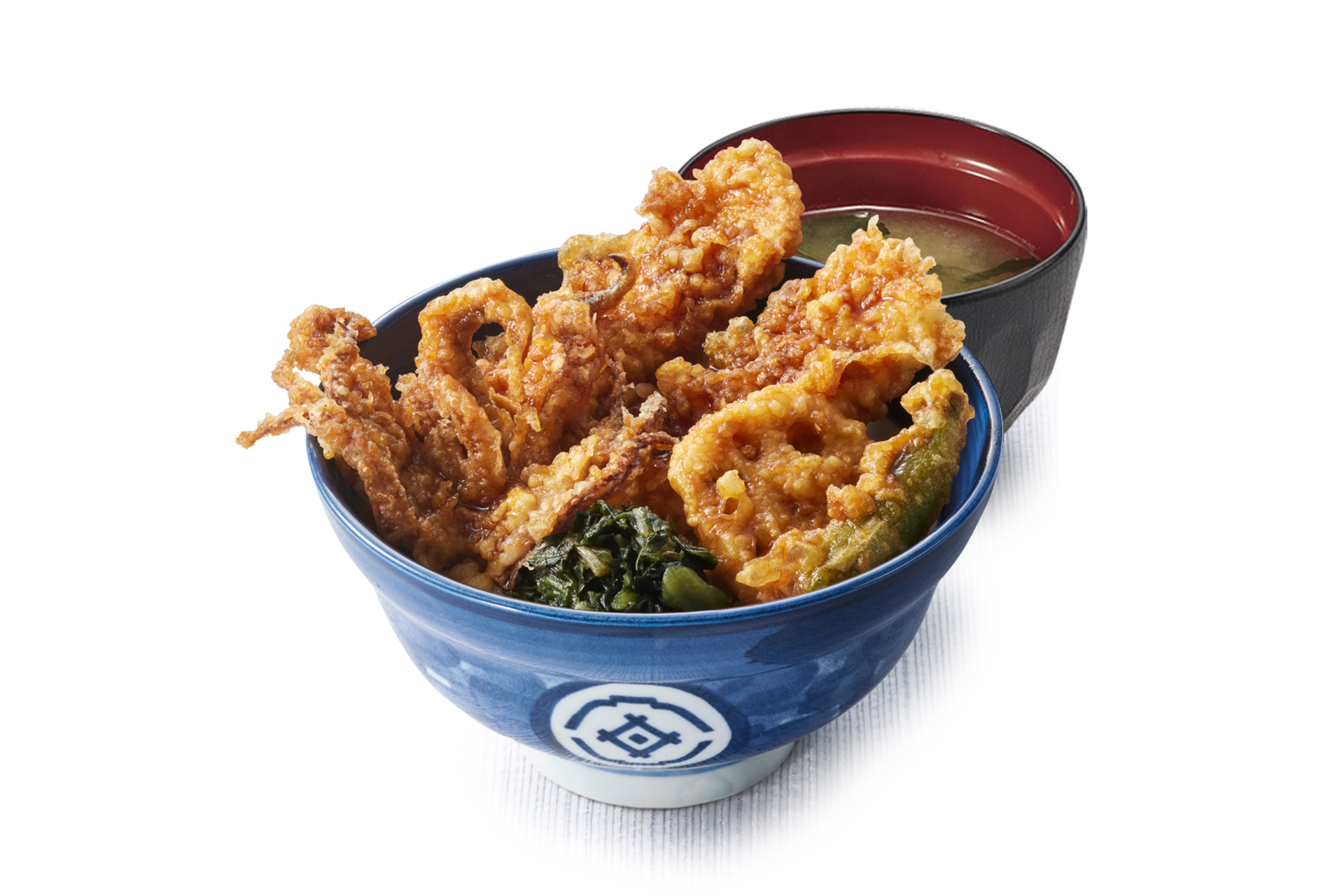 「たれづけいかづくし天丼（みそ汁付）」
