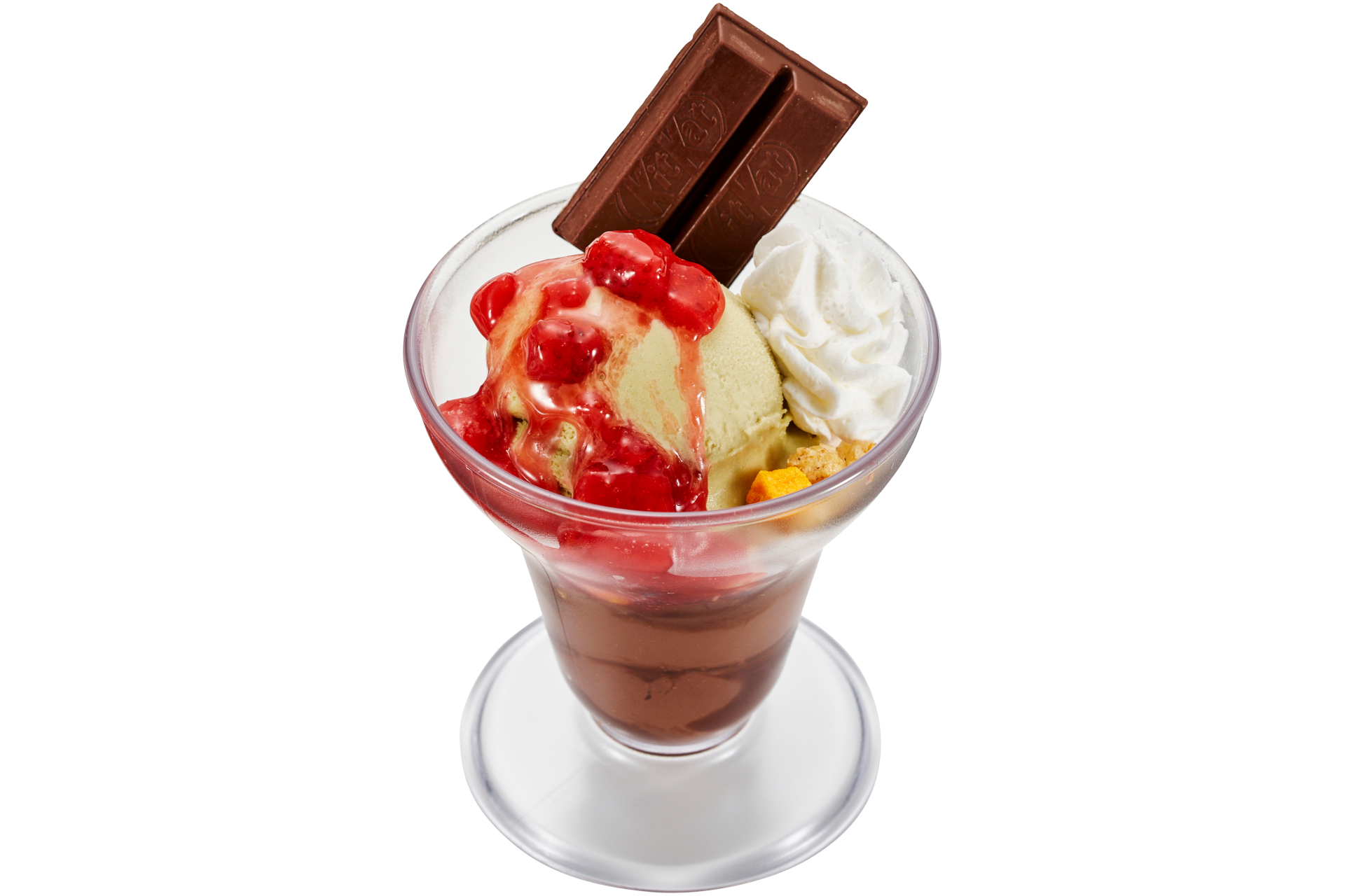 「きっと、とろけるプレミアムプリンパフェ made with KITKAT」（490円～）