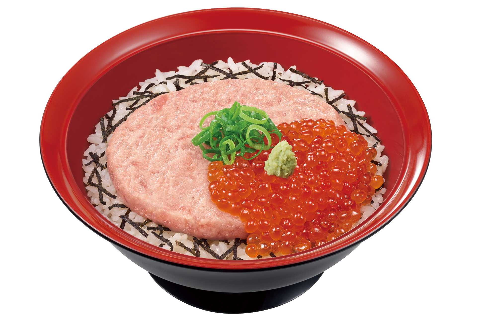 「いくらハーフ・まぐろたたき丼」（並盛 1390円、ごはん大盛 1440円）