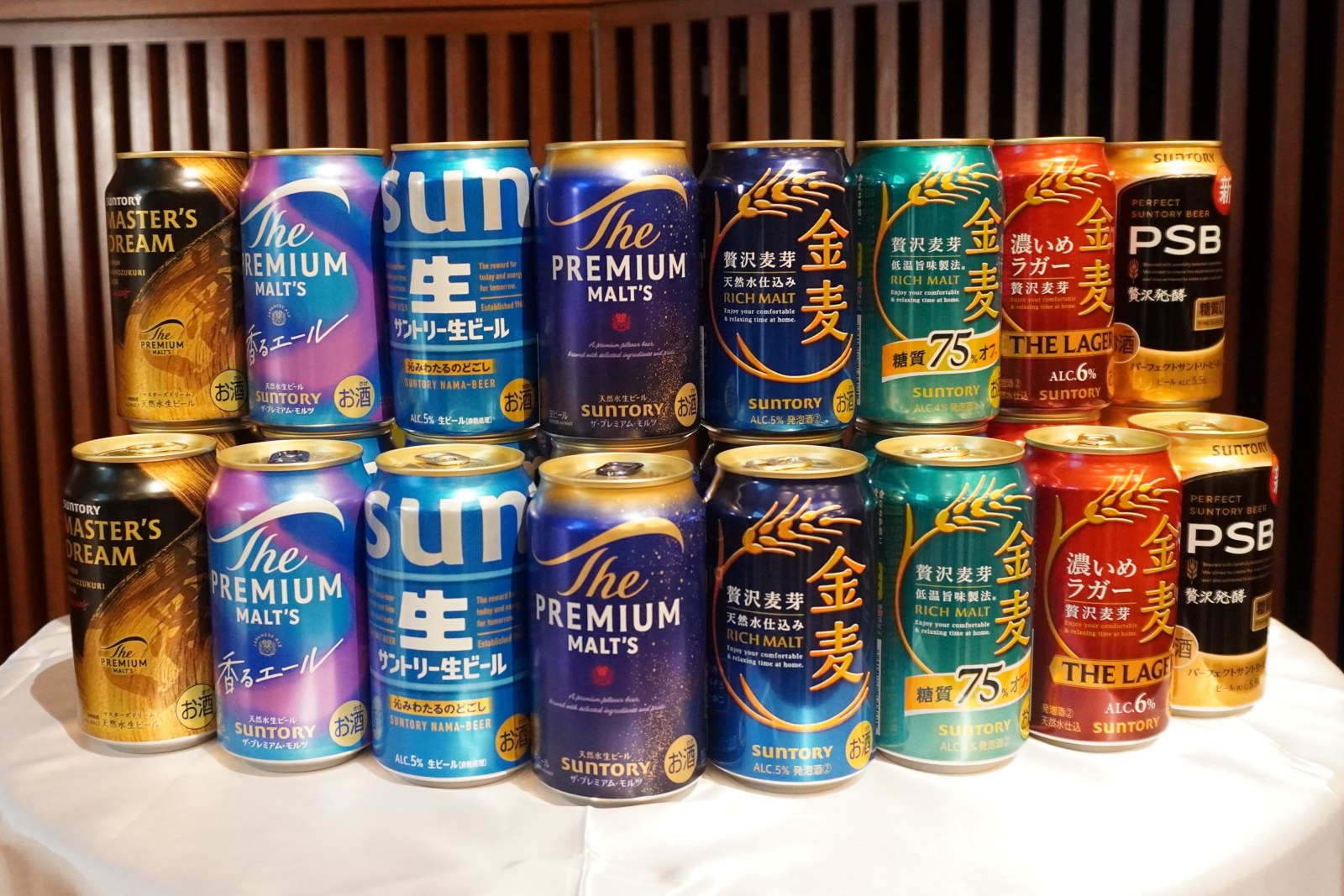 サントリーのビール商品のラインアップ