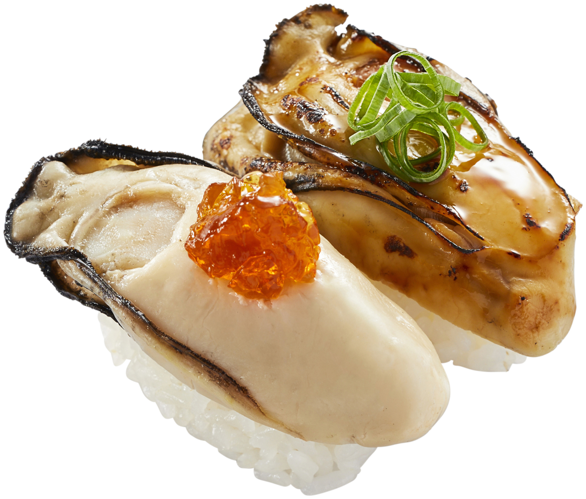 瀬戸内海産蒸し牡蠣 食べ比べ ポン酢ジュレのせ・焦がし醤油炙り