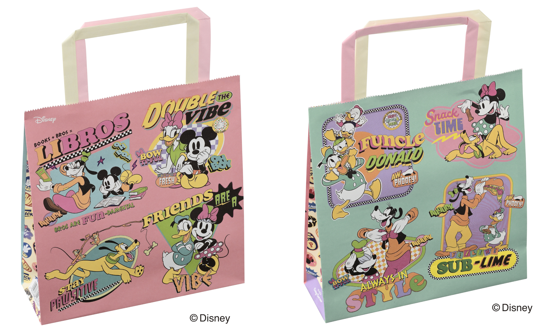 いつもとは違う組み合わせのミッキー＆フレンズデザイン