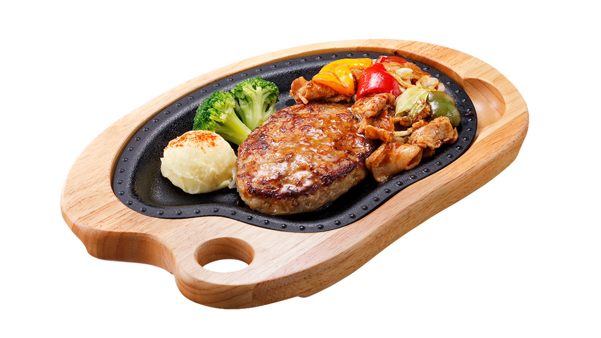 「回鍋肉＆ハンバーグステーキ」