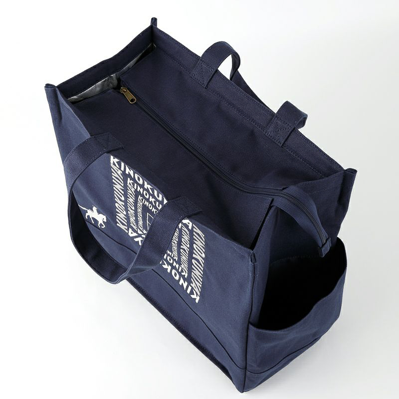 紀ノ国屋 コットン保冷バッグ（ネイビー）