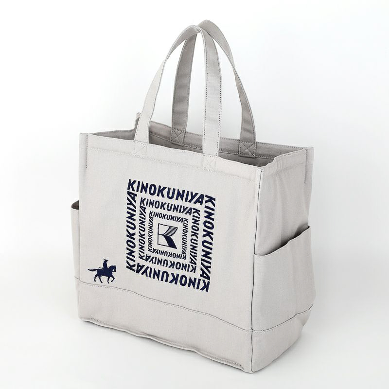 紀ノ国屋 コットン保冷バッグ（グレー）