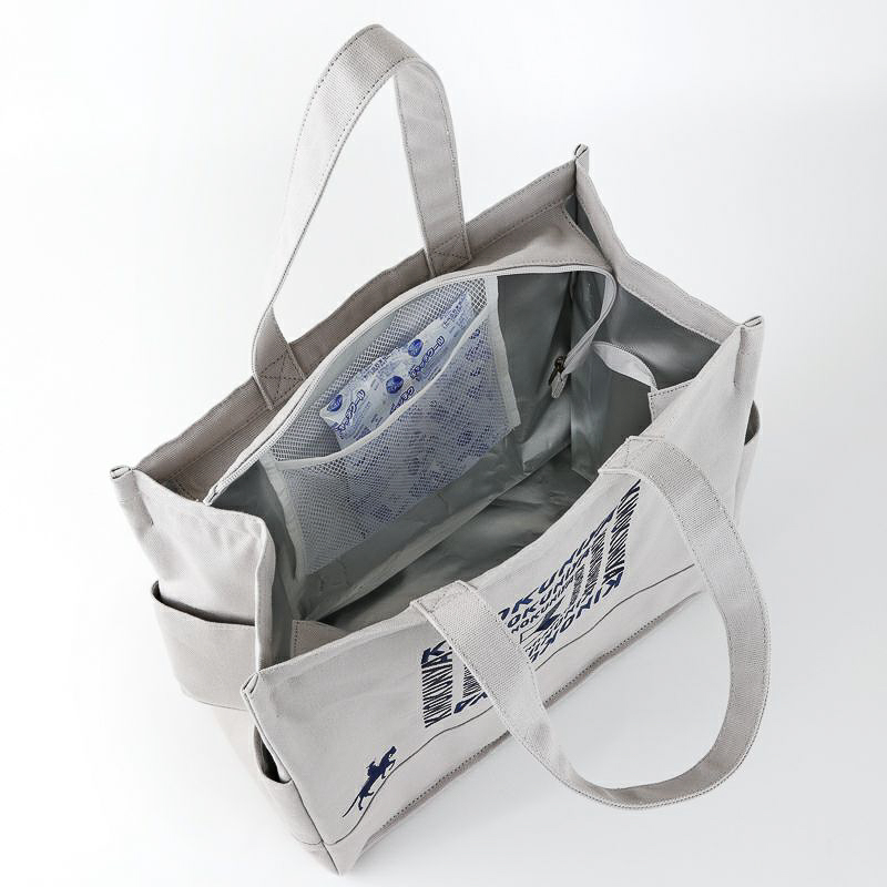 紀ノ国屋 コットン保冷バッグ（グレー）