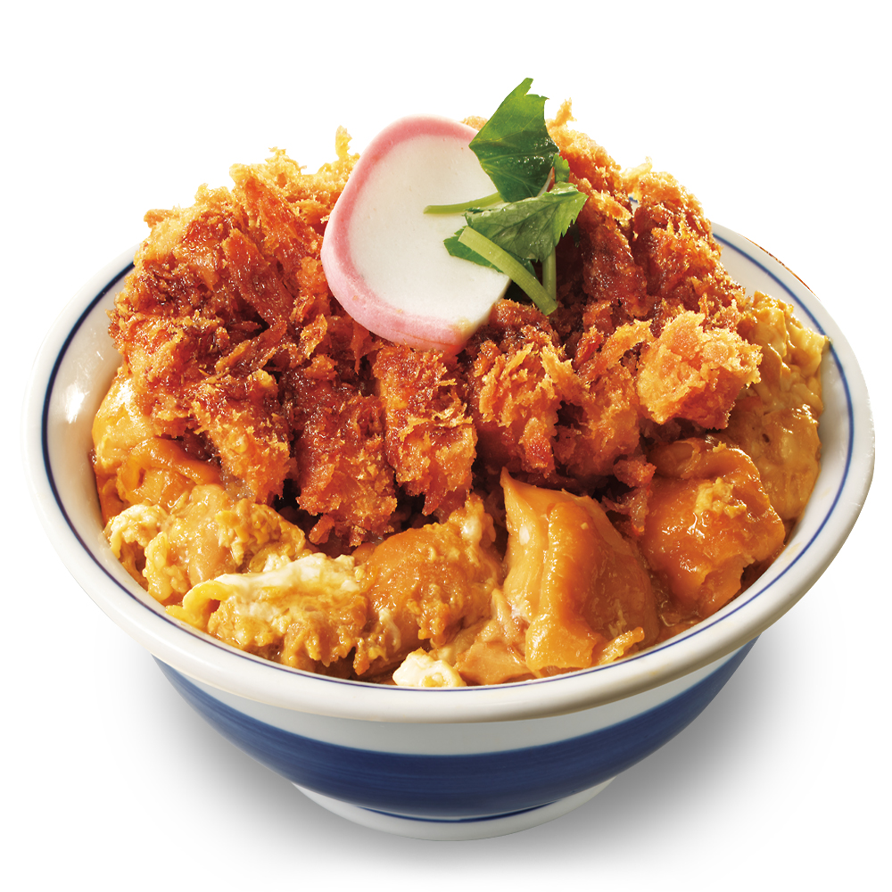 出汁醤油カツ on the 親子丼（梅）