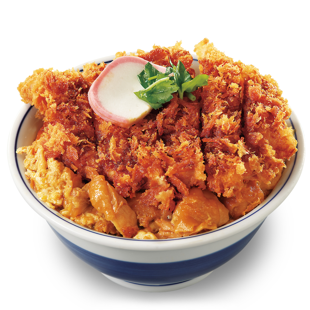 出汁醤油カツ on the 親子丼（竹）