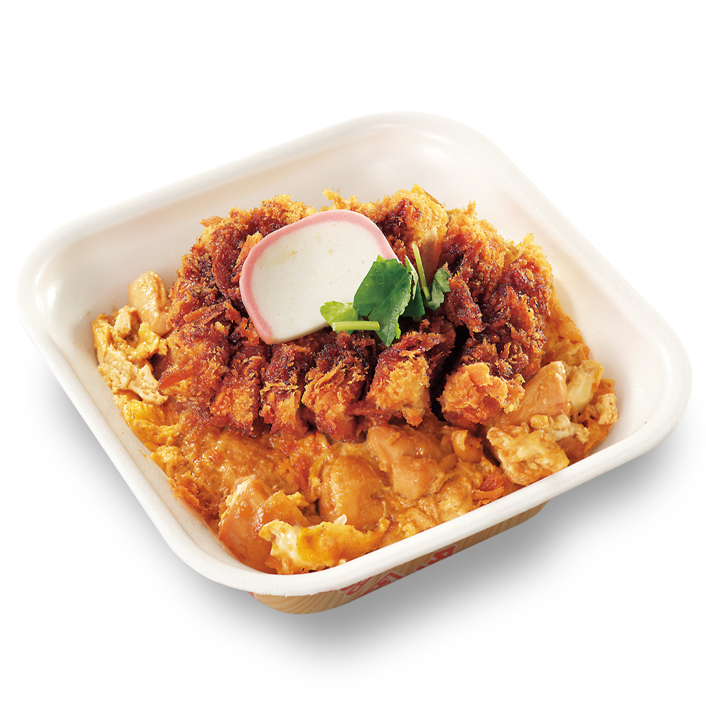 出汁醤油カツ on the 親子丼弁当（梅）