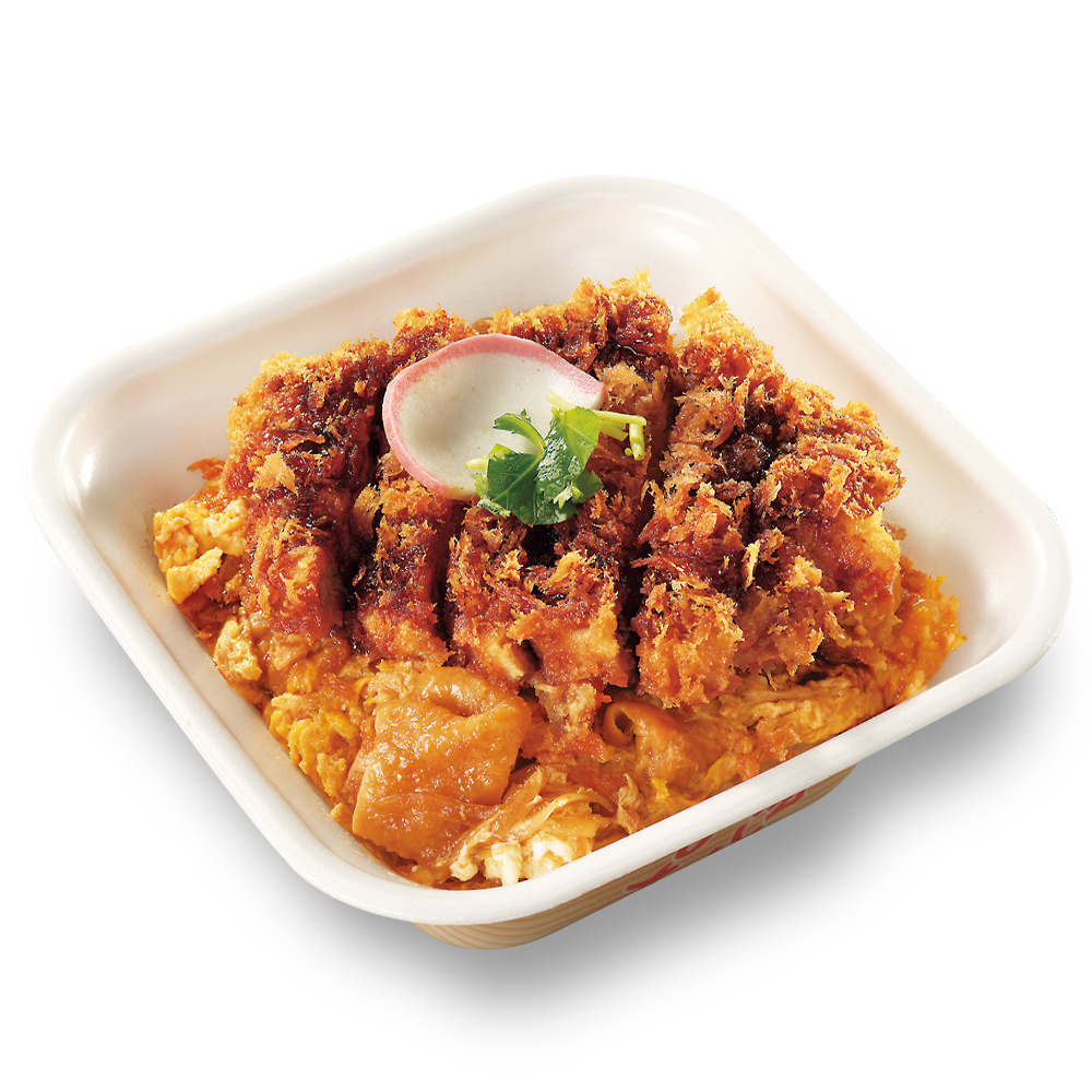 出汁醤油カツ on the 親子丼弁当（竹）