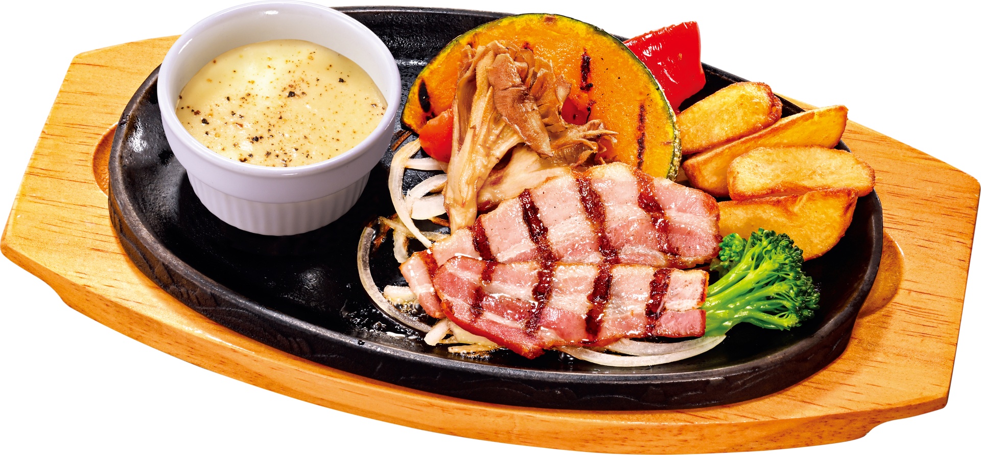 「チーズフォンデュ＆焼き野菜とベーコン」（649円）