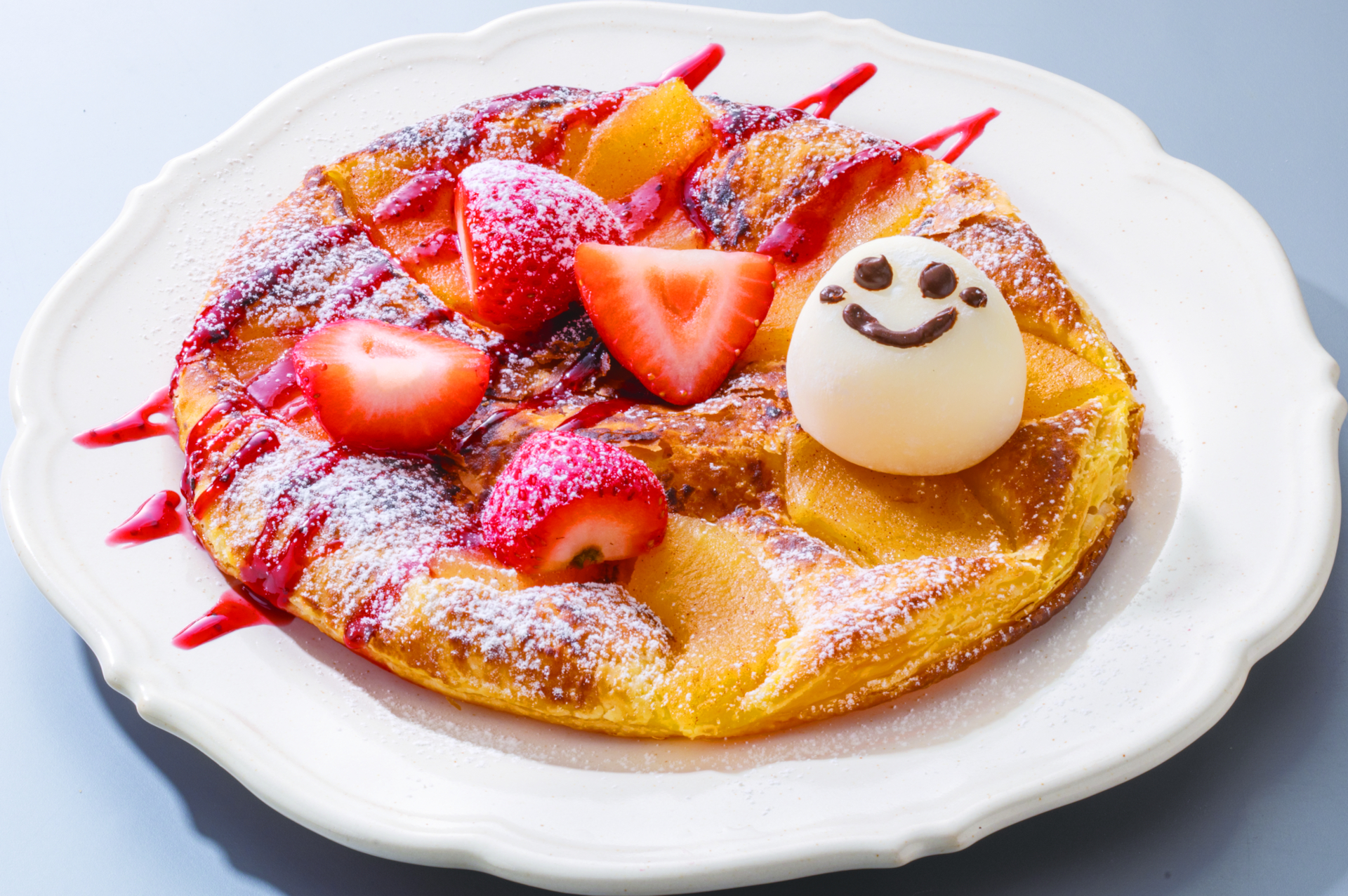 「あったかひんやり！いちごと雪見だいふくとりんごパイ」