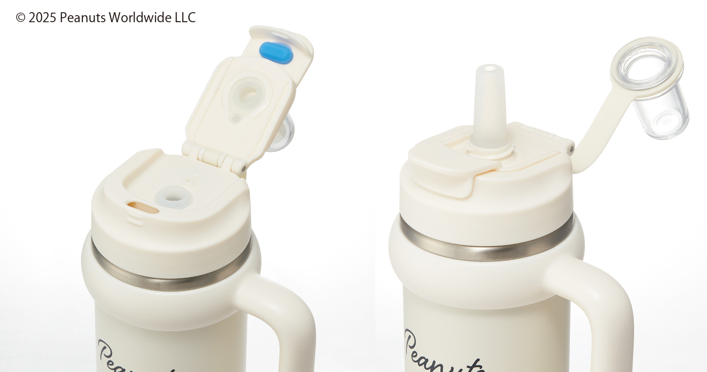 シーンに合わせてストロー飲み・直飲みと飲み方を選べる2WAY仕様