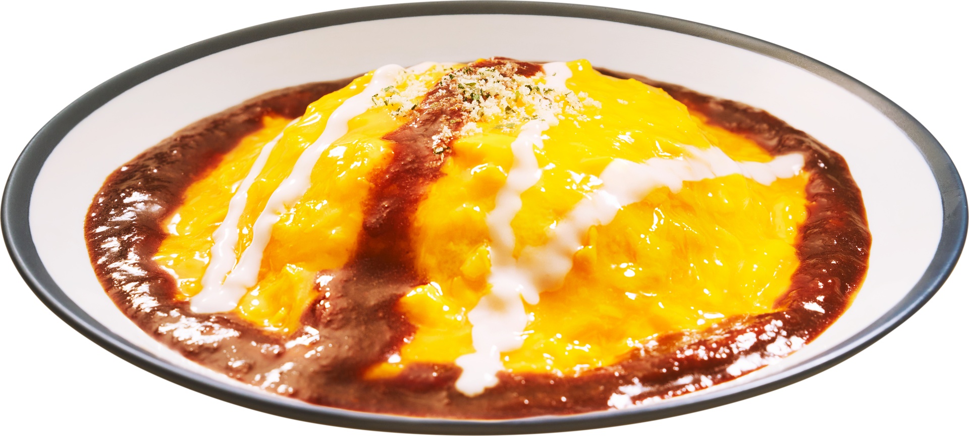 濃厚デミソースとふわっとたまごのとろとろオムライス