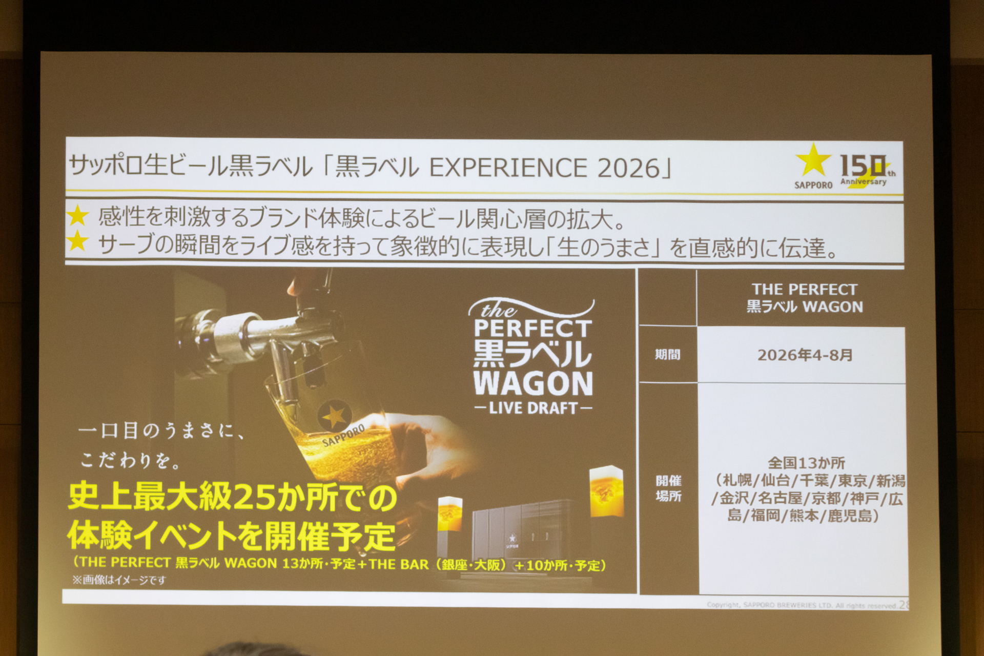 体験イベント「THE PERFECT 黒ラベル WAGON」