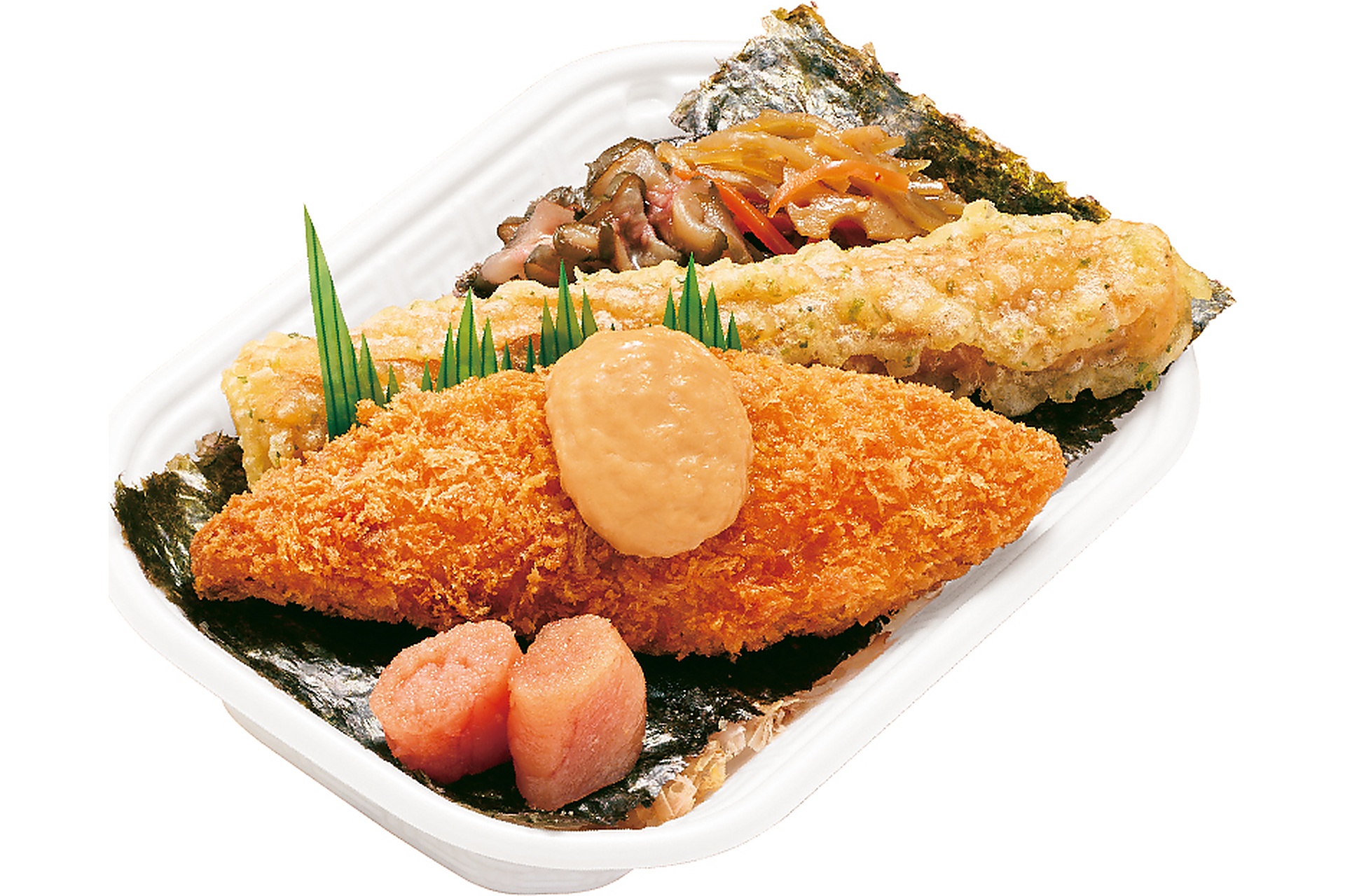 のり弁当をカスタマイズした「のり明太弁当」（590円）