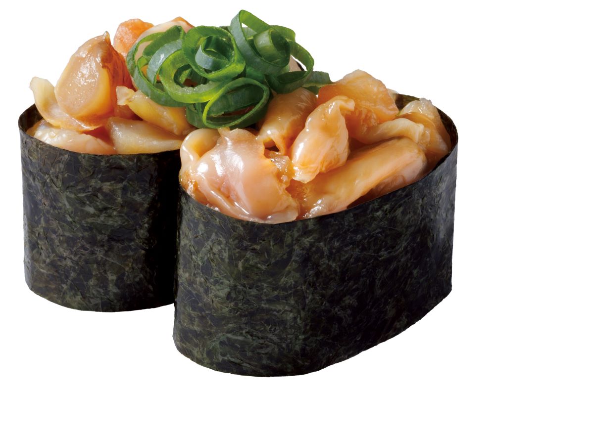 「赤貝ひも軍艦」（176円）