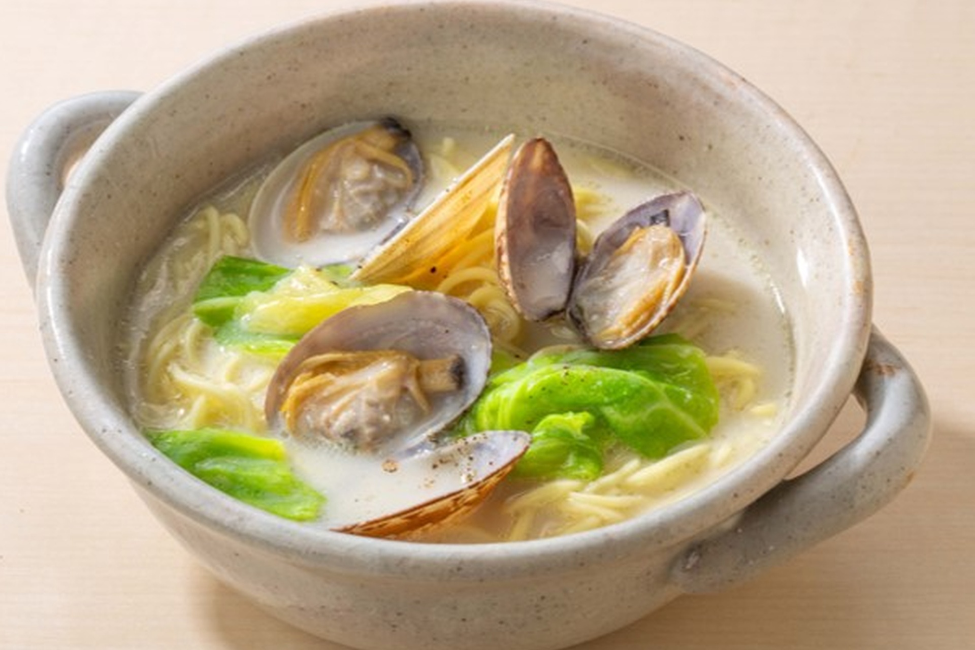 チャウダースープパスタ風