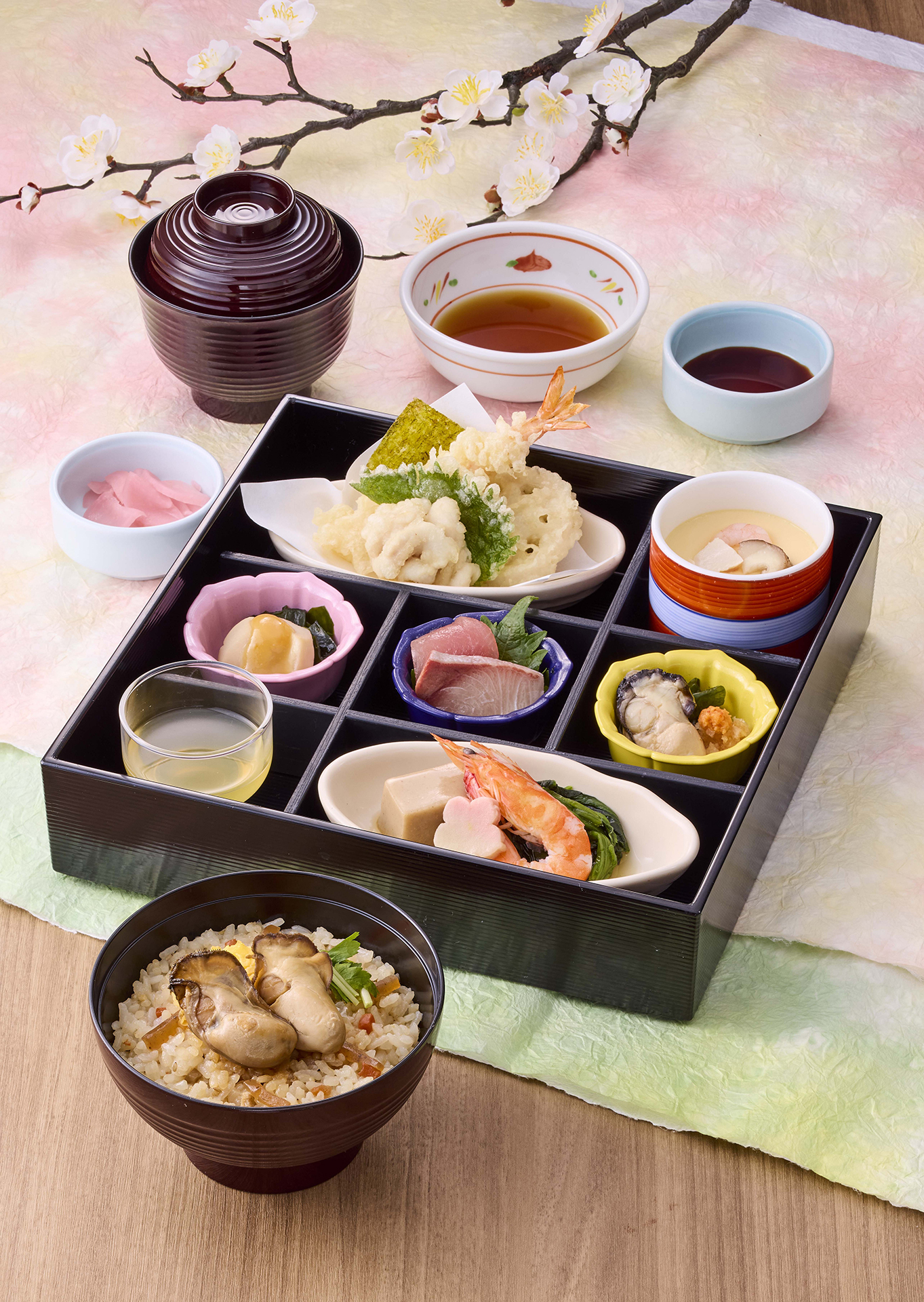 「四季めぐり膳（牡蠣ごはん）」（2088円）