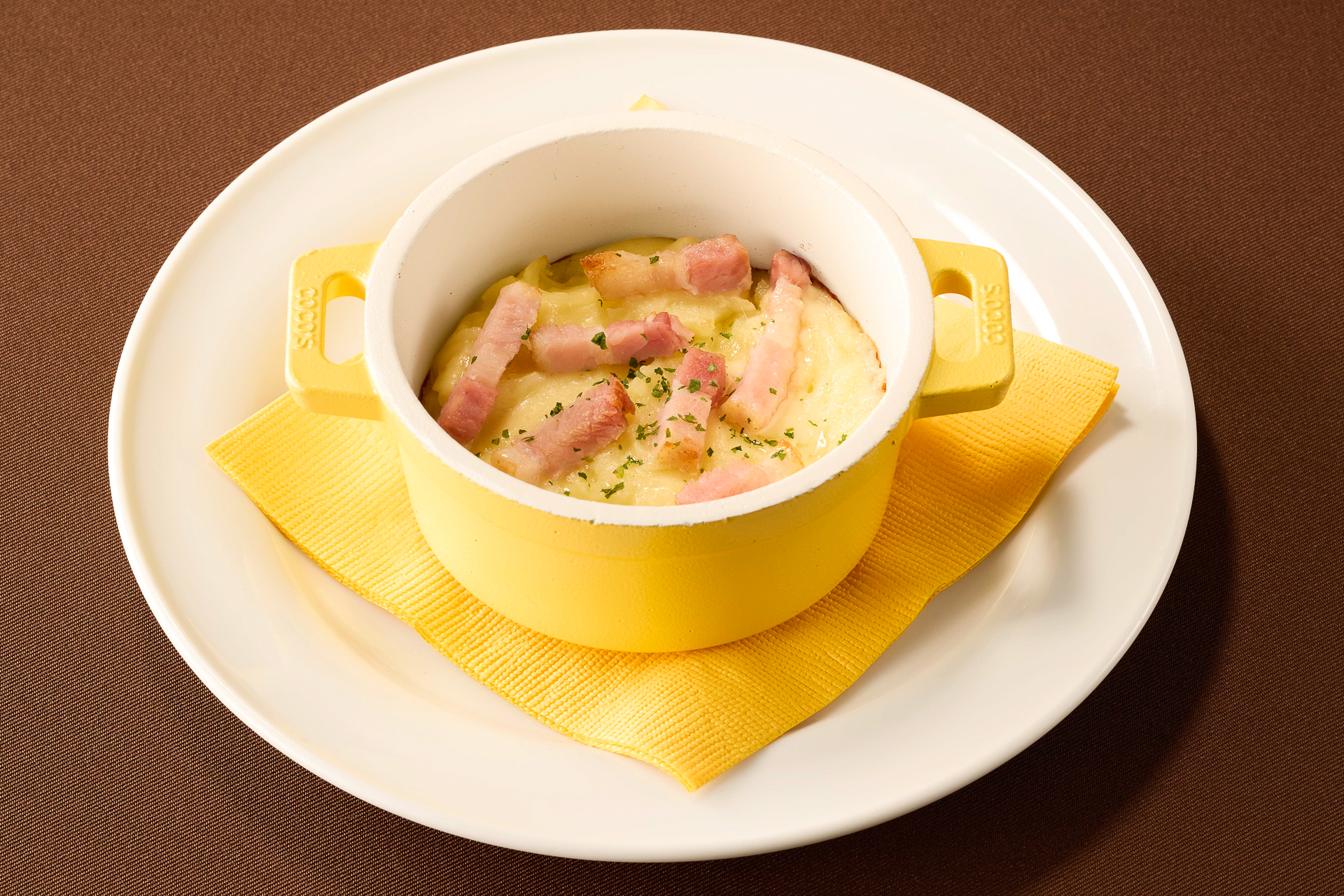 「ベーコンとチーズのオーブン焼きマッシュポテト」（429円）