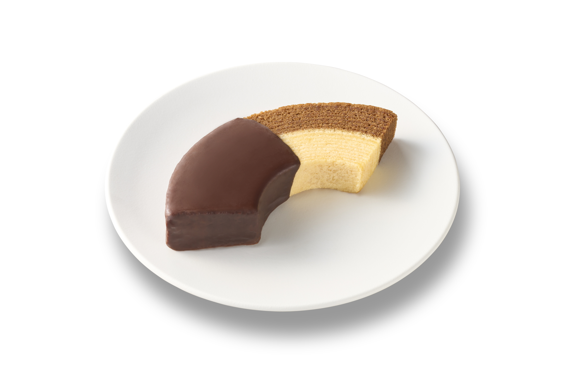 2層のショコラバウムクーヘン チョコ＆プレーン（258円）