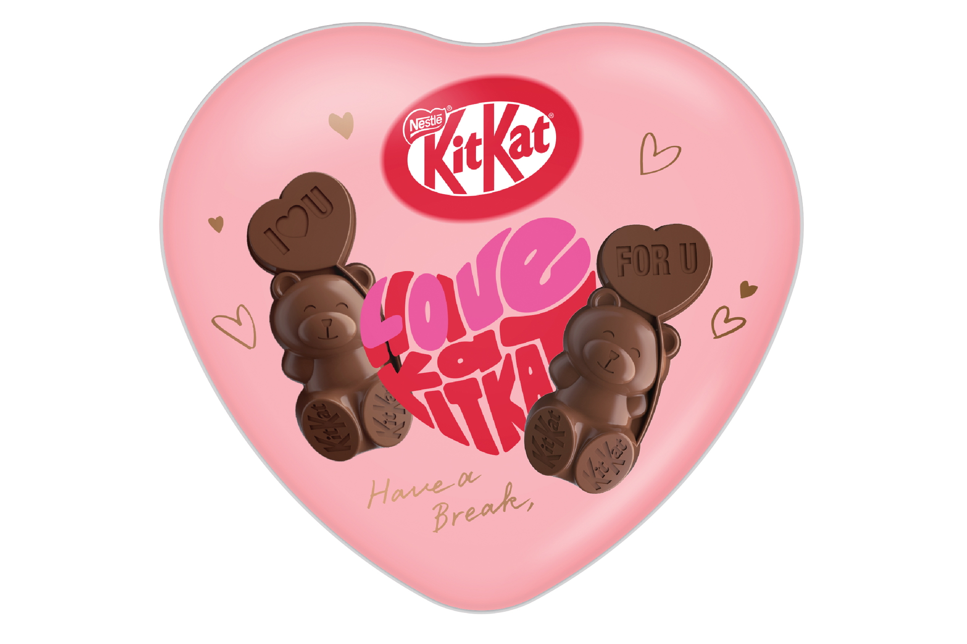 キットカット ハートフルベアー ハート缶（1728円）