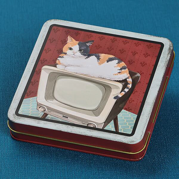 「レトロねこスクエア缶」（テレビ）