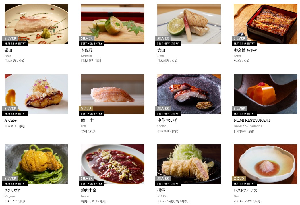 「Best New Entry」の12店