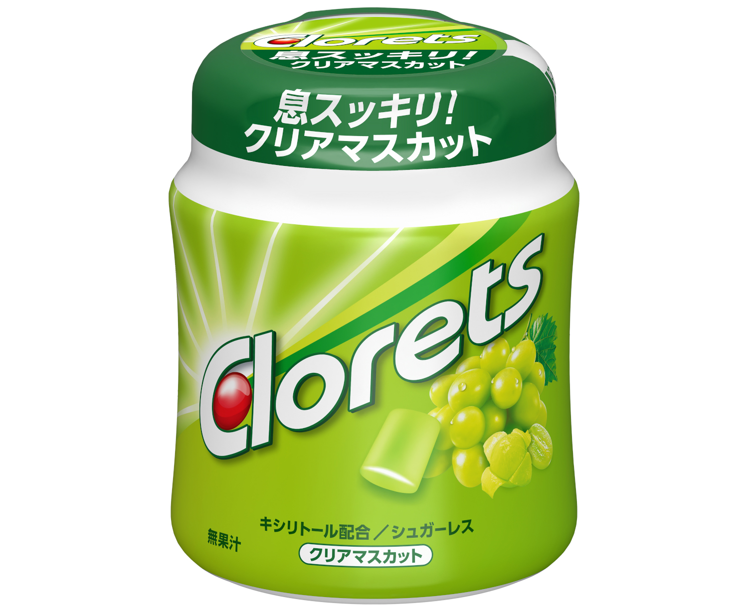 「クロレッツ XP クリアマスカット」ボトルタイプ（130g）