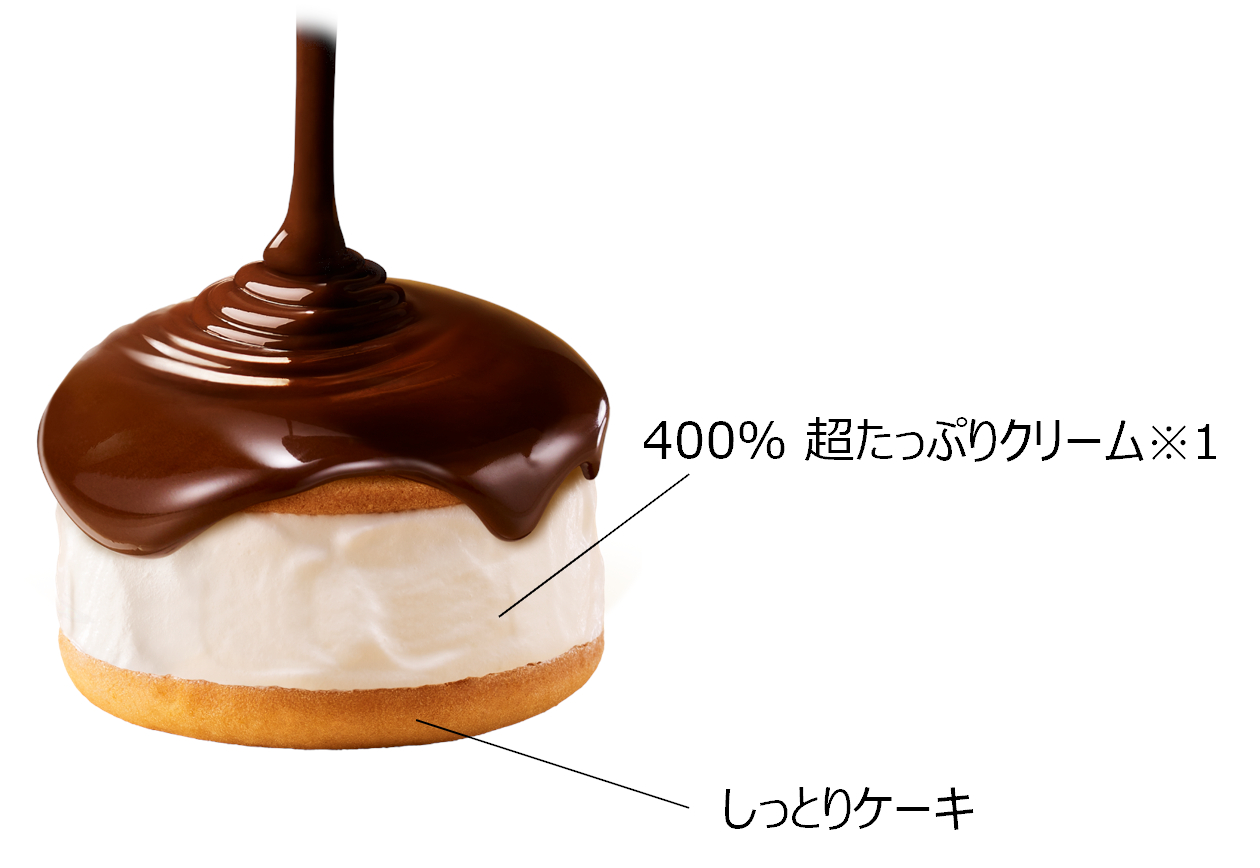 「チョコパイ」の400％のクリーム