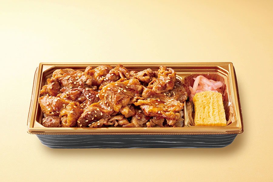 「牛カルビ焼肉重～甘辛醤たれ～ 肉W盛り」（1330円・税別）