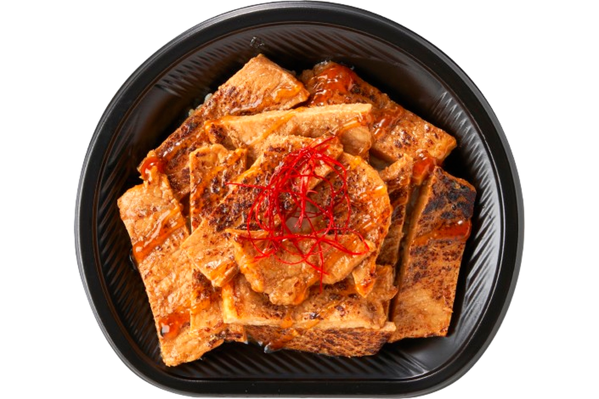 欲望のままに作った厚切りロースピラミッ丼