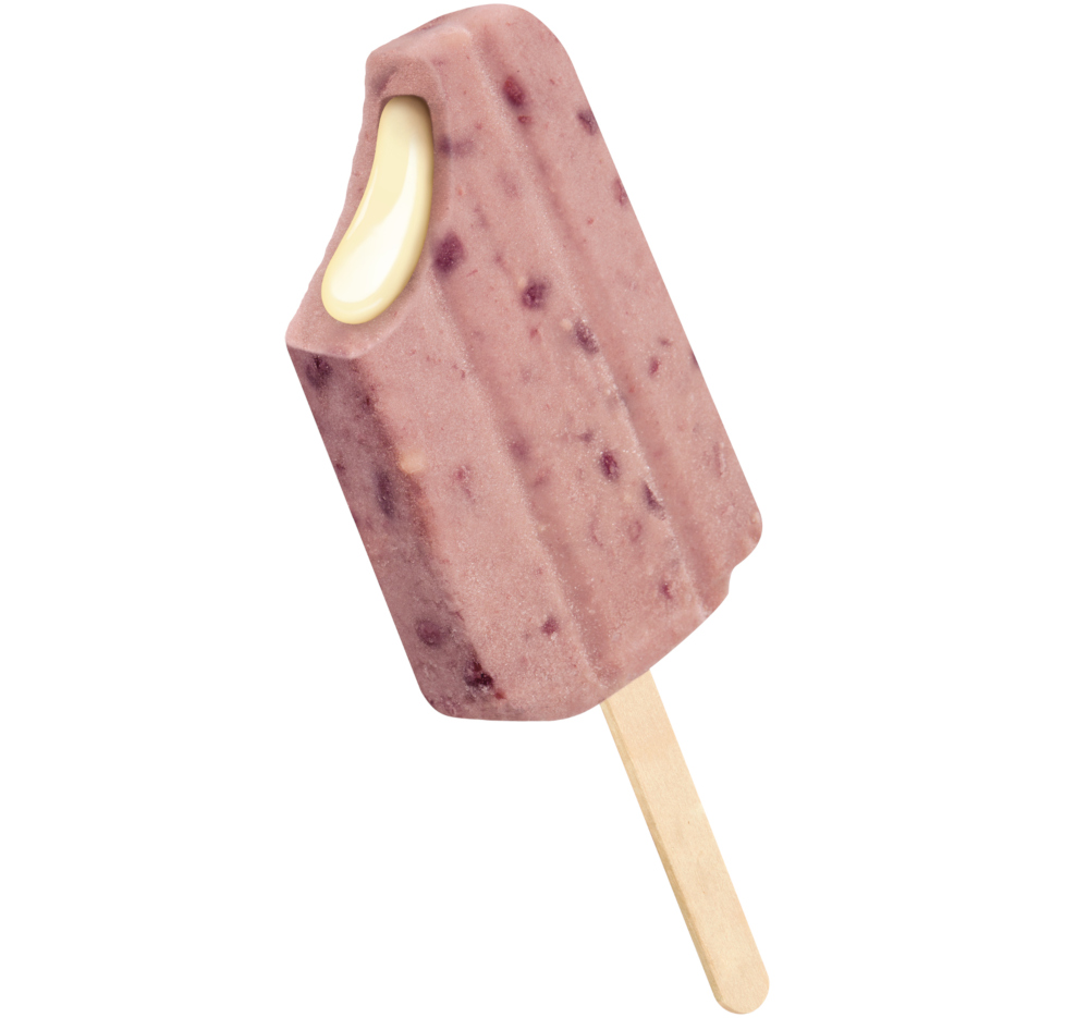 あずきバーと練乳ソースの2層構造